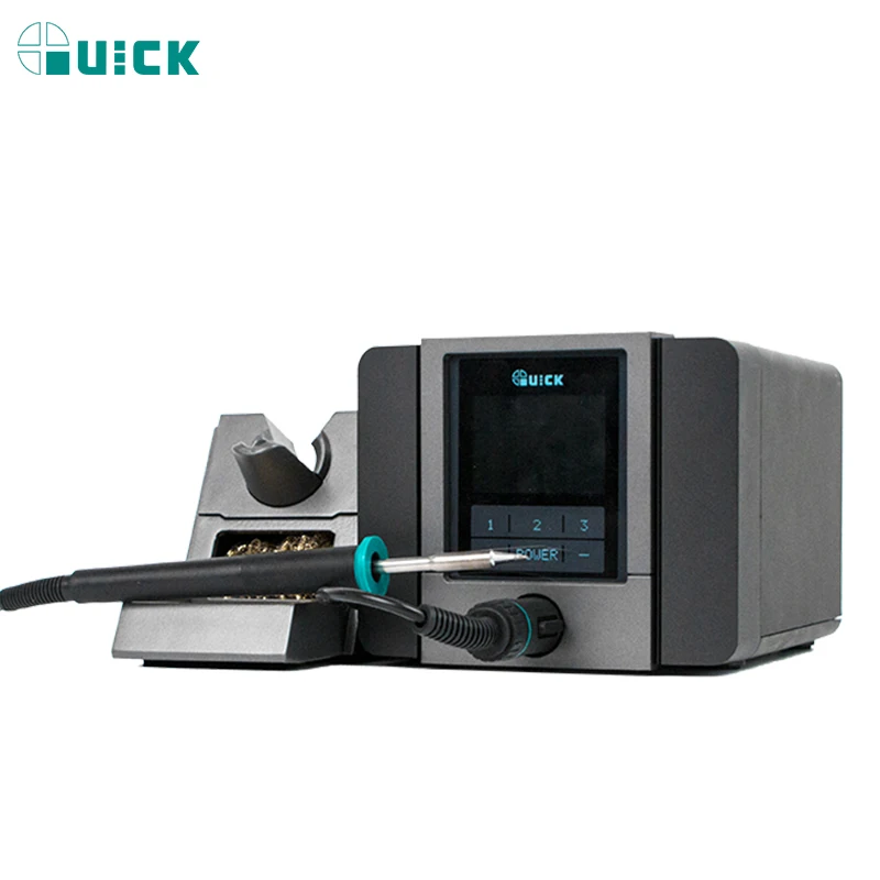 Quick TS1200A Lead Free BGA Soldering Iron Station LED Display with One Soldering Tip for Phone Motherboard Repair