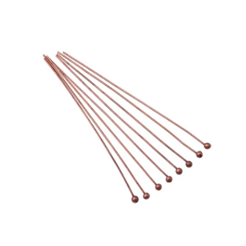 red copper 200 шт./лот золото с родиевым покрытием металлическая шаровая Головка шпильки 20 Вт, 30 Вт, 40/50 мм иглы штифты выводы для самостоятельного изготовления ювелирных украшений аксессуаров решений - Цвет: red copper