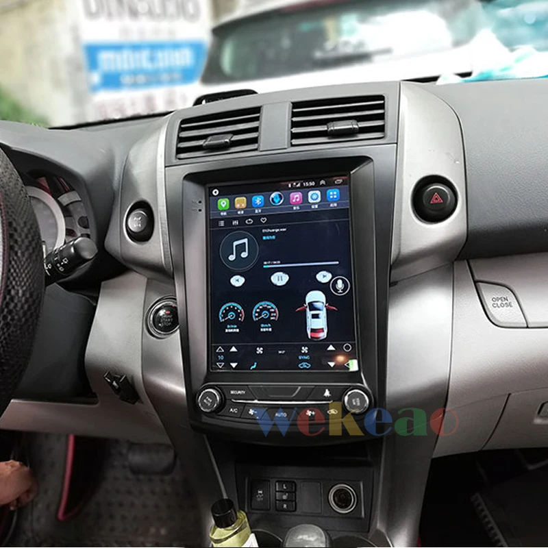 Wekeao вертикальный экран Tesla стиль 10,4 ''Android 8,1 Автомобильная Радио gps навигация для Toyota Rav4 DVD Автомобильный плеер 2006-2012 wifi 4G