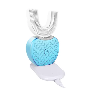 

360 Degree Automatic Smart Brush Electric U-shaped USB Oral Toothpaste Toothbrush Silicone Brush Head Generation 1 AND 2