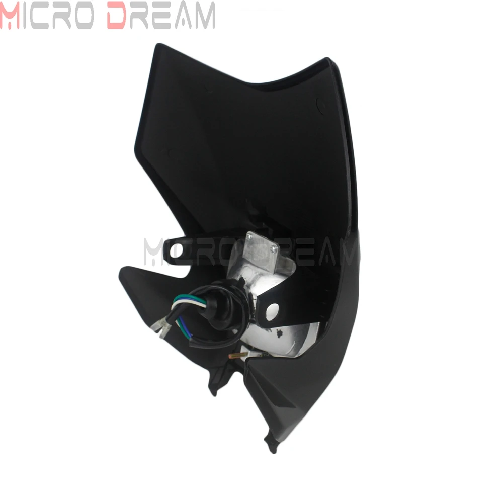 Черный Мотокросс по бездорожью, обтекаемые фары для Honda CRF150F CRF230F- Yamaha WR450F WR250F YZ Dirt Pit спереди маяк