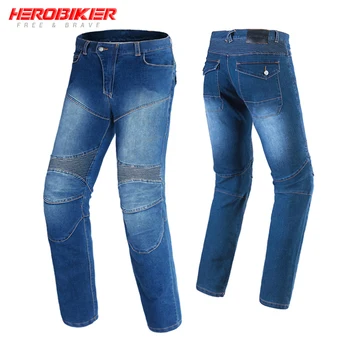 

HEROBIKER Motorcycle Pants Motorcycle Jeans Men Motocross Riding Moto Pants Pantalon Protection Motorbike Jeans Trousers