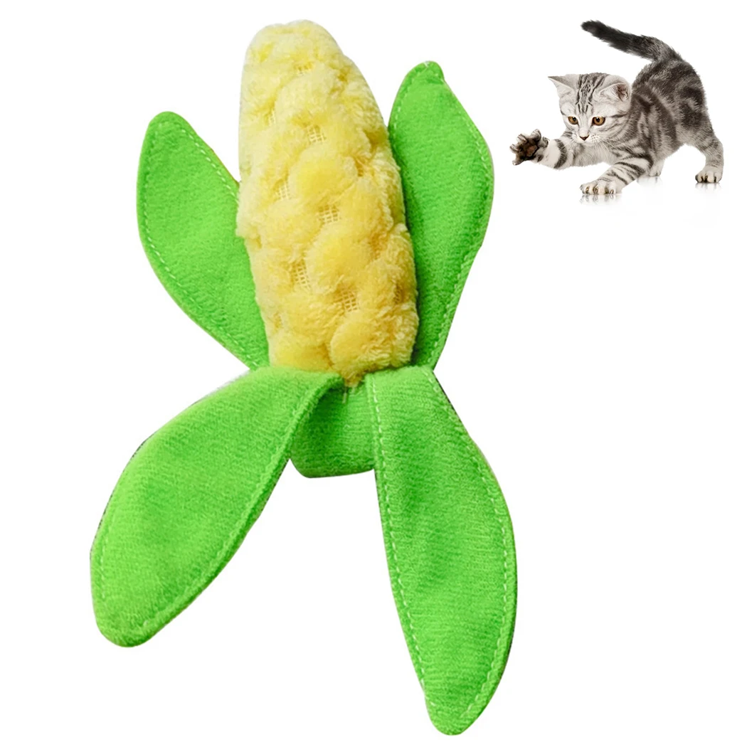 Cat Toys Cute Corn Tree Shape Sound Toy Bite Resistant Cat Chew Toy For Cat Kitten Playing