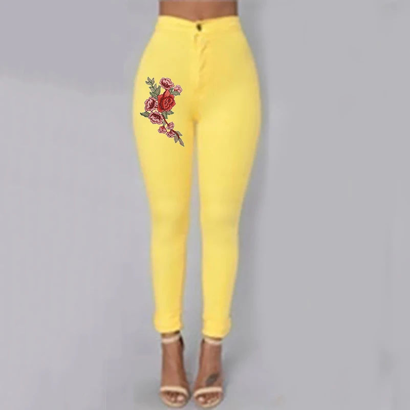 Джинсовые облегающие Джеггинсы; pantalon Tail haute; Стрейчевые джинсы; узкие джинсы; pantalon lavage; узкие джинсы; femme taille haute hiver - Цвет: Left rose