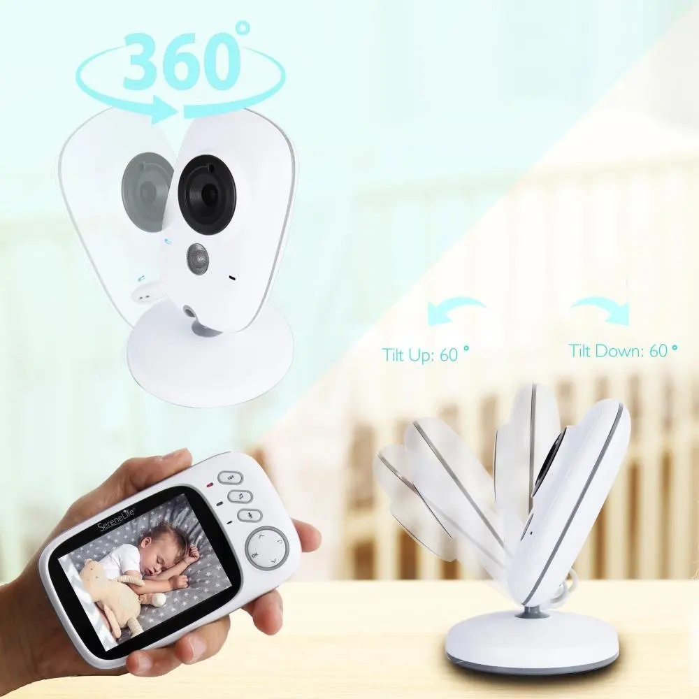 Monitor do Bebê com Câmera de Vídeo sem Fio Polegada Tela Colorida Noite Versão Falar Volta Intercomunicador Bebê Babá Câmera Segurança Vb603 3.2 11 Monitores de bebê