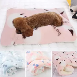 1PC Thickened Soft Fleece Pad Keep Warm Blanket Bed Mat Home Rug Dog Cat Mat Pet Supplies Sofa Cushion Sleeping Cover