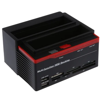 

2.5/3.5 "SATA IDE HDD Docking Station cloned USB 2.0 HUB(Card reader MS / M2 / XD / CF / SD / TF)