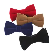 Velvet Mens Bow Tie Fashion Classical Brown Black Green Purple Red Coffee Bowtie Business Wedding Banquet Party Men Neckwear