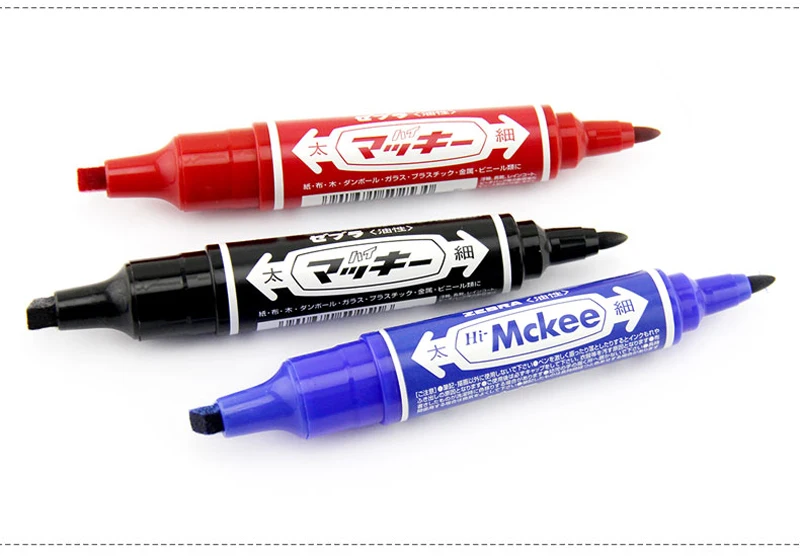 Zebra 3 шт двухголовая маркировочная ручка MO-150-MC большая емкость маслостойкая Водонепроницаемая покраска маркировочная ручка не выцветает