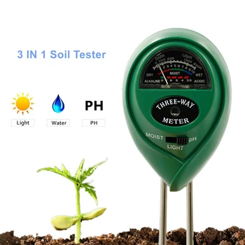 

Professional 3 In1 Digital Sunlight Moisture PH Garden Soil Tester Gauge Meter with pH Acidity Moisture Testing Usage Convenient