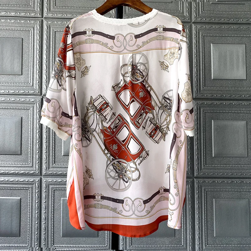 Summer Dress Women Real Silk Dress Ladies Vintage