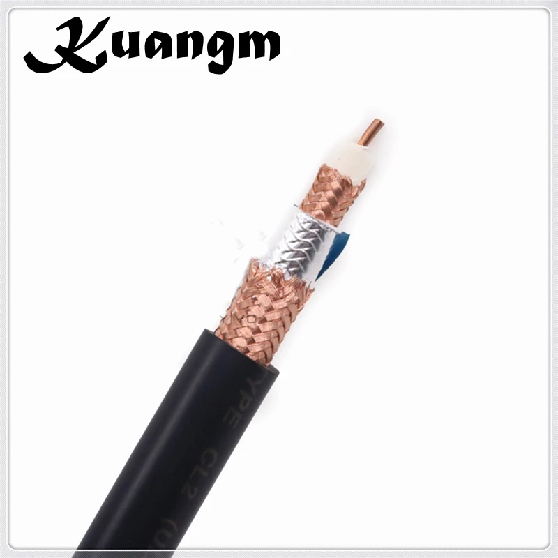 Kuangm аудио Hi-Fi из бескислородной меди OCC медной проволоки 1 ядро экраном RCA XLR 10 мм 5 м