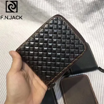 

F.N.JACK Leisure and Fashionable Horizontal Style with Multiple Card Positions First Layer of Crazy Horse Leather Handicraft