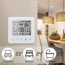 Умный Alexa программируемый Wi-Fi термостат для воды/газовый котел пол с подогревом сенсорный Комнатный контроллер температуры Термостат