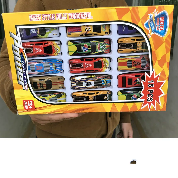 

15pcs/set Kids Toys Automobile Toys Alloy Racing Car Model Collection Mini Type Vehicle Model