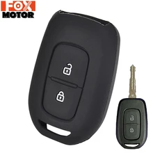 2 кнопки для Renault Kwid символ трафик для Dacia logan, duster силиконовый Автомобильный Брелок-чехол для дистанционного ключа чехол