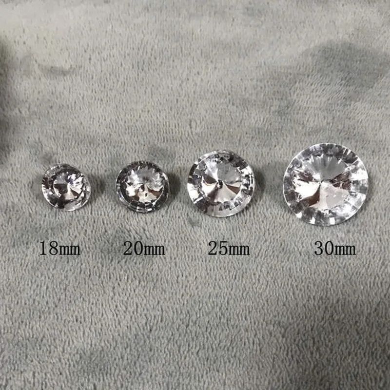 50Pcs/lot acrylic Buttons Sewing Sofa DIY Diamond Upholstery Headboard acrylic Crystal Buttons Accessories 18/20/25/30MM 3