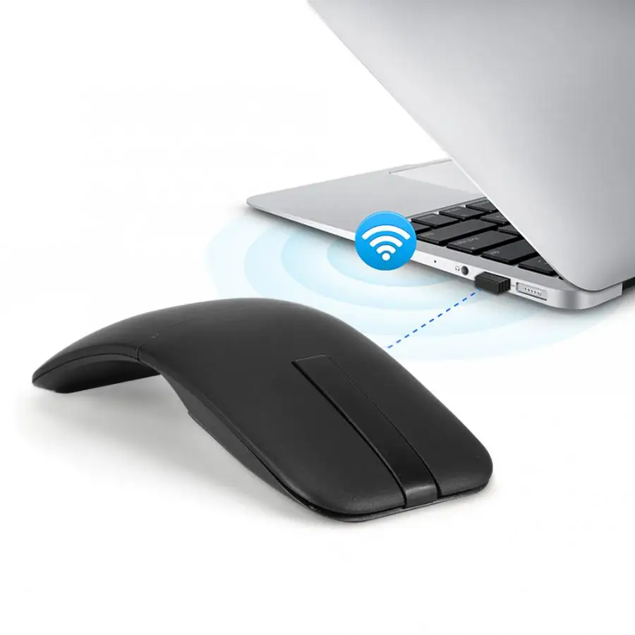 Для Dell WM615 1000 dpi Беспроводная Bluetooth эргономичная мышь в форме дуги черная для компьютера Bluetooth мышь