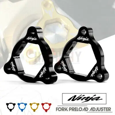 22MM Concours Motorcycle CNC Suspension Fork Preload Adjusters For KAWASAKI Z1000 ER6N ER6F ZX636R ER 6N 6F NINJA650R ZXR400 KLR |