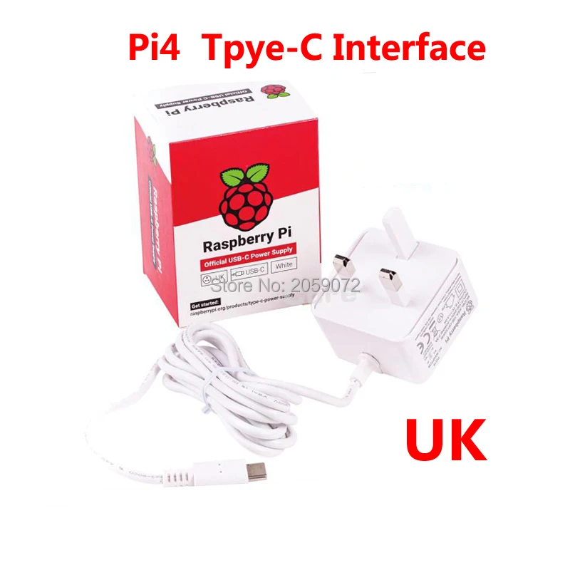 Raspberry Pi 4 Модель B официальная мощность 5V 3A Тип C 4B мощность