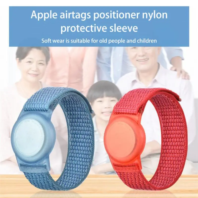 Case For Apple AirTags TPU Nylon Strap Air Tag Anti-Scratch Bracelet Protective Cover Shell For AirTag Children Watch Strap 2021