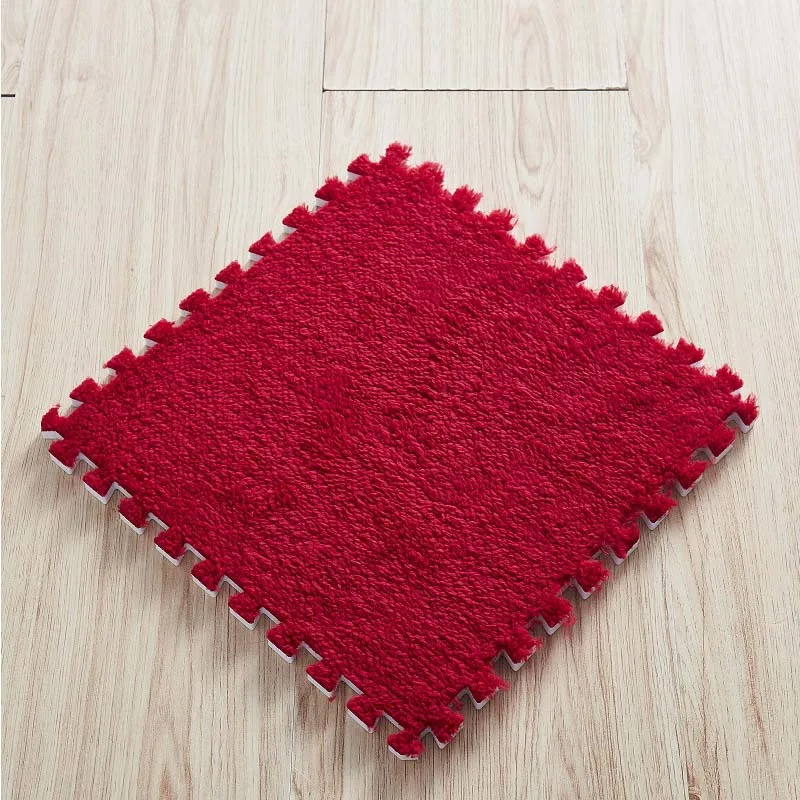 Burgundy Лидер продаж, ковер 30*30 см, для гостиной, спальни, детей, Детский мягкий ковер, волшебный лоскутный пазл, комбинированные головки, коврик для скалолазания, детский коврик - Цвет: Burgundy