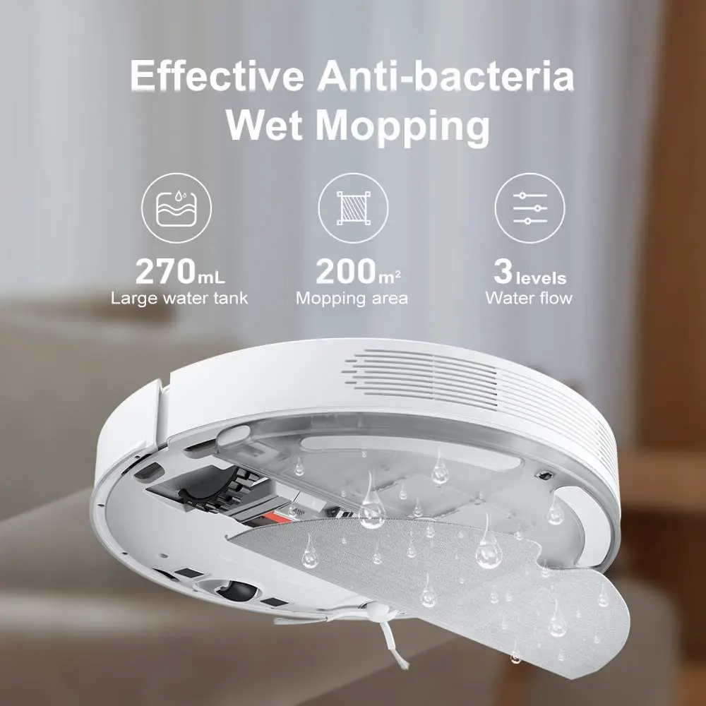 US $323.99 DreameTech D9 Robot Vacuum Cleaner Sweeping Mopping 2In1 APP Control NA Version 3000Pa Suction Power For Carpet Hard Floor