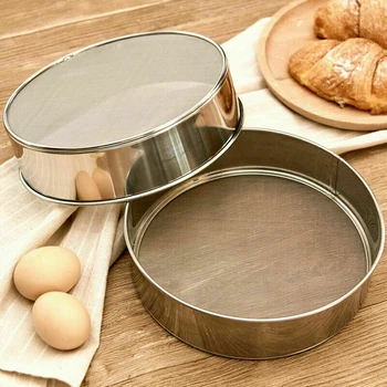 

Stainless Steel Flour Sieve Kitchen Fine Mesh Oil Strainer Sifter Sugar Filter