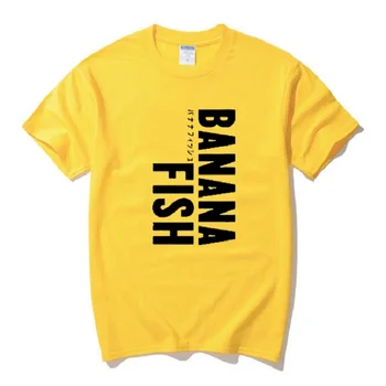 

High-Q Unisex Anime BANANA FISH Ash Lynx Casual T-Shirt Tee Shirt BANANA FISH Cotton Loose T-Shirt Tee