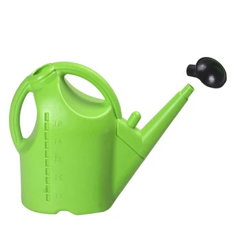 

5L Plastic Watering Can Garden Essential Watering Can Indoor Outdoor Light Weight Cans (Green)
