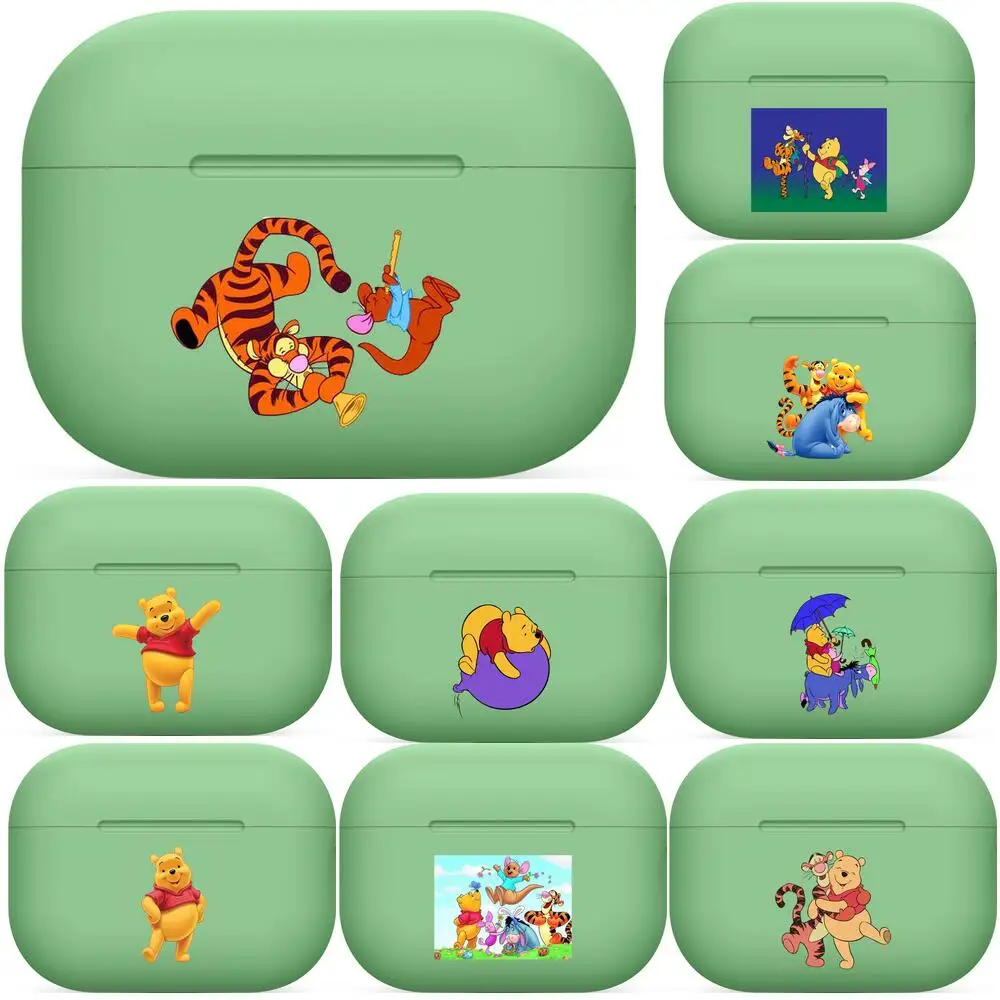 

Pooh Bear Tiger For Airpods pro 3 case Protective Bluetooth Wireless Earphone Cover Air Pods airpod case air pod cases green 1 2