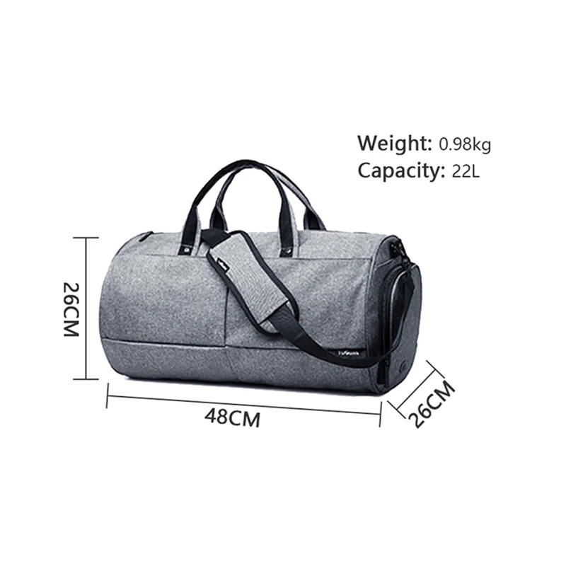 New Men Gym Bag Female Handbag Shoulder Backpack Travel Bags Sports Bag Fitness Bag Outdoor Sport Package Nylon Cylinder Packet