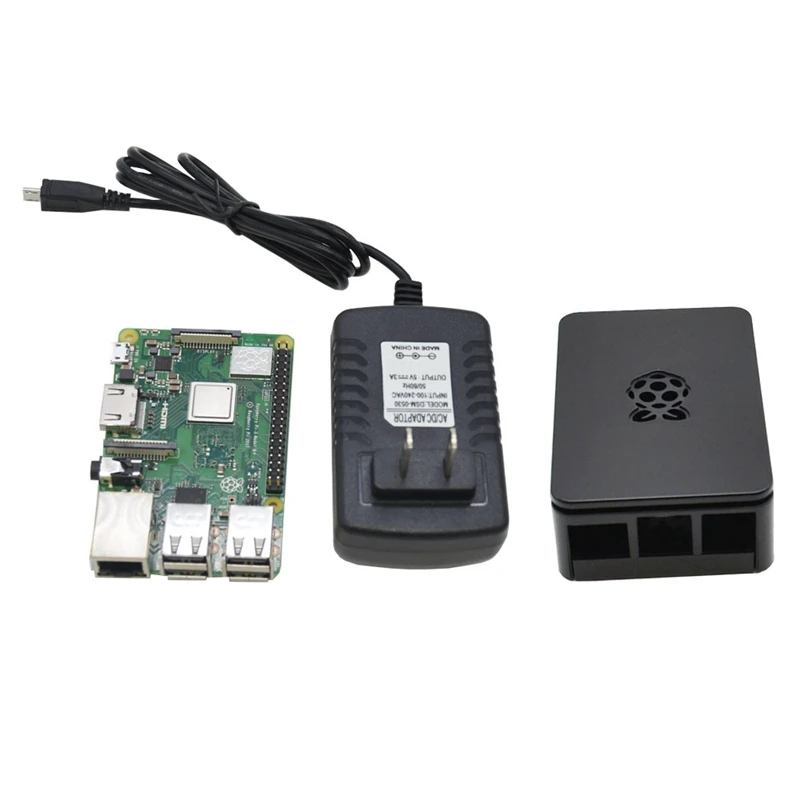 Raspberry Pi 3 Model B+ плата(Raspberry Pi 3 Model B plus)+ корпус ABS+ теплоотвод Мини ПК Pi 3B/3B+ с WiFi и Bluetooth