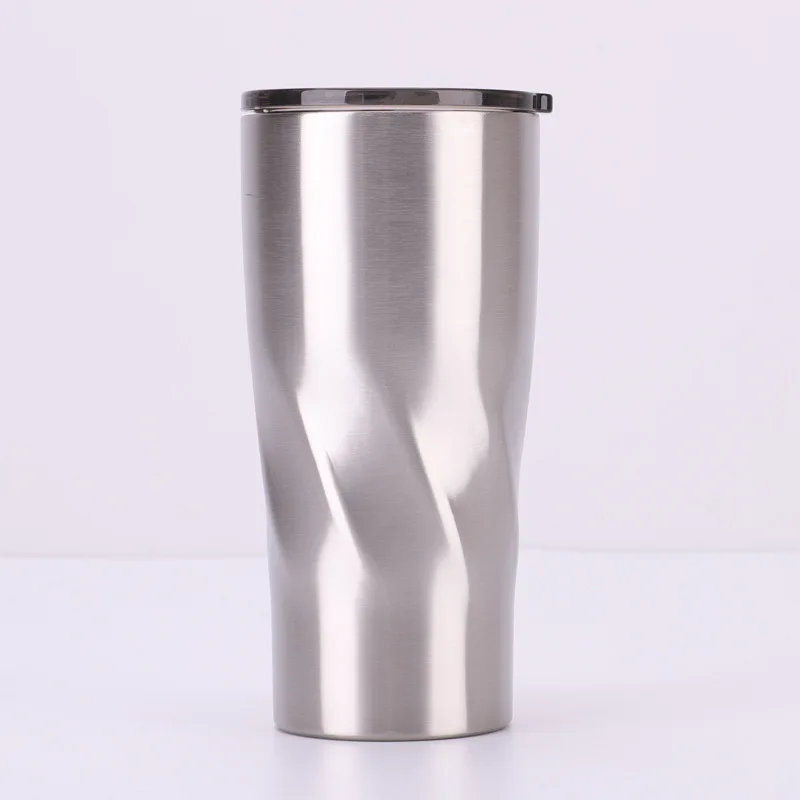 

20oz twisted car cup double layer 304 stainless steel diamond shaped mug European and American ice tyrant cup