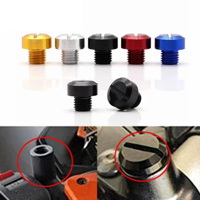 2Pcs Universal Motorcycle CNC M10*1.25 M8*1.25  Mirror Hole Plug Screw Bolts Covers Caps Clockwise Screw For Honda Suzuki