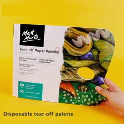Tearable Portable Double-Sided Usable Coloring Paper Disposable 36-Page Oil Painting Gouache Color Palette
