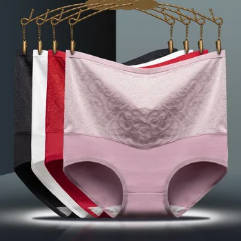 

Abdomen Cotton Underpants Seamless Briefs High Waist Panties Womens Antibacterial Lingerie Breathable Underwear Female Intimates