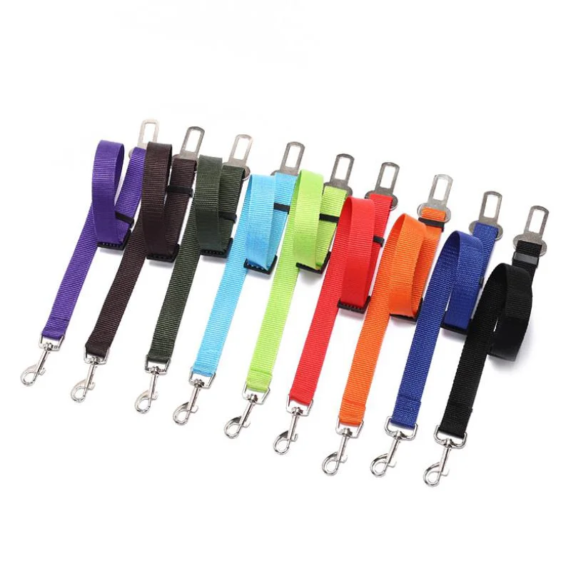 Adjustable Pet Car Safety Belt Nylon Pets Dog Cat Seat Lead Leash Harness for Puppy Kitten Vehicle Security Leash