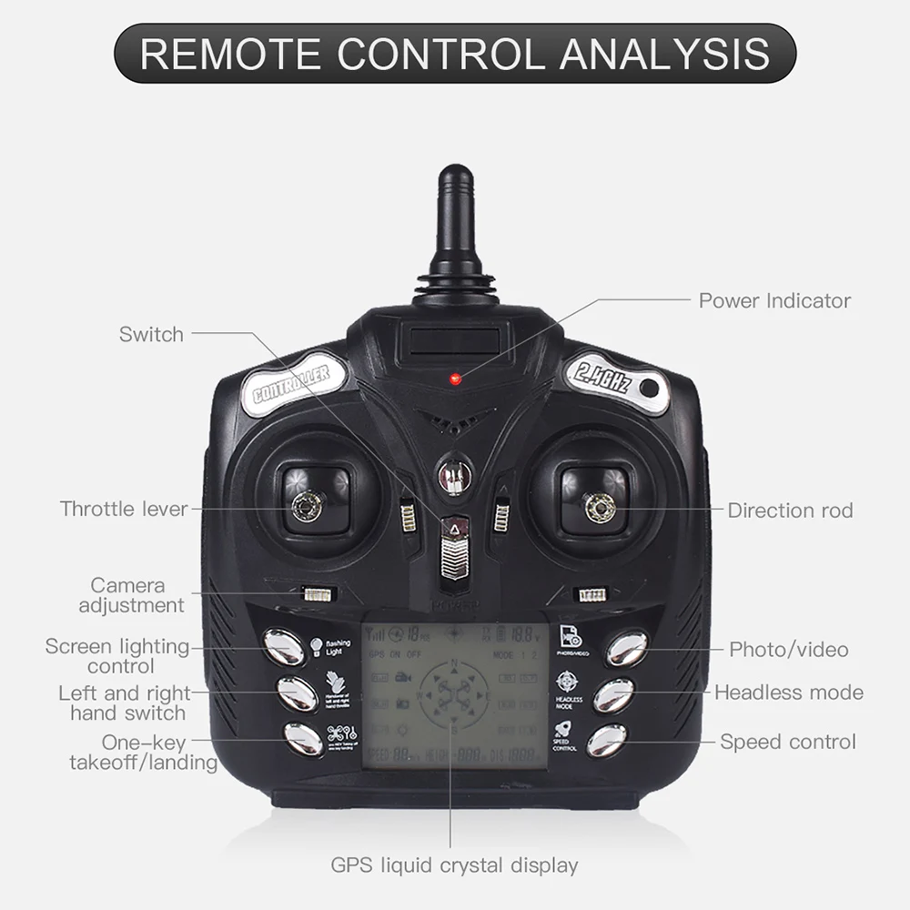 Мини-Дрон L100 2,4G 720P широкоугольный WiFi FPV Камера 6-осевой gps складной Дрон с дистанционным управлением и гексакоптер Авто Следуйте RC игрушки для взрослых и детей