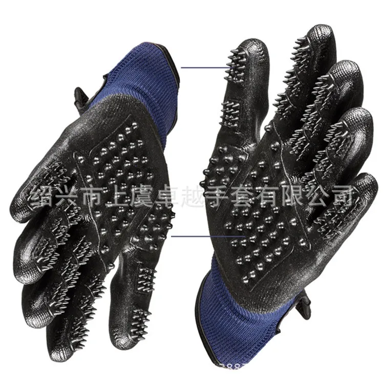 

Manufacturers Wholesale Pet Gloves/Dog Bath Gloves Pet Bristle Wash Massage Dress up Makeup Gloves