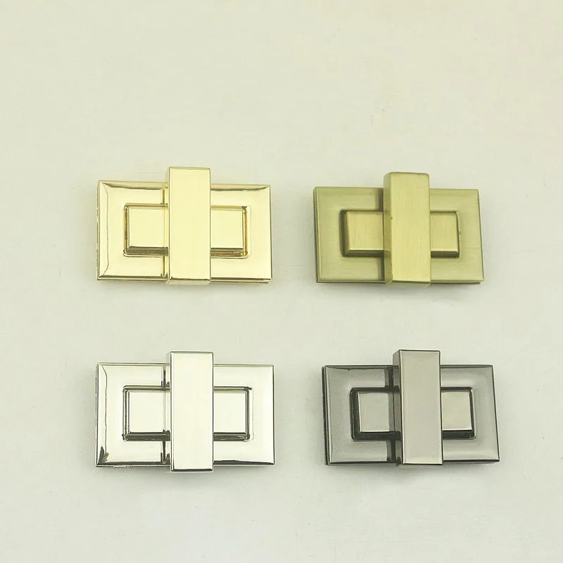 10pcs 52x29mm Rectangle Metal Turn Twist Lock Buckles for DIY Handbag Bag Purse Hardware Closure Clasp Bags Parts Accessories