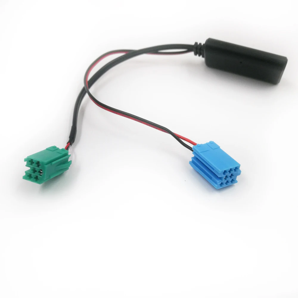 Biurlink Autoradio Grün Blau Mini ISO 6Pin 8Pin Stecker Bluetooth 5.0 Aux Kabel Adapter für Renault Radio Updatelist – Detail 3