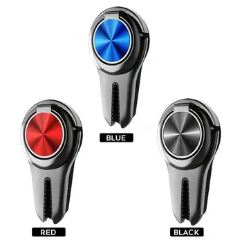 

Multifunctional Car Phone Holder Two in One 1 Pc 360° Rotation Silicone Clip Phone Ring Stand Universal Metal