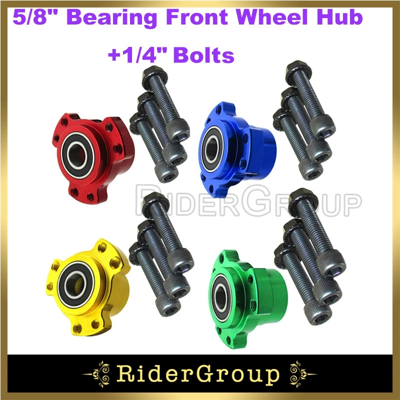 5/8”-3/4” Black Front Wheel Hub 5/8" Bearing Go Kart Mini Bike Drift Trike Parts 