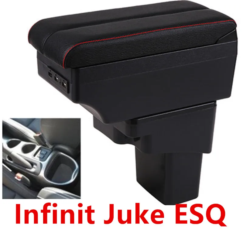 Для Infinit Juke ESQ подлокотник коробка центральный магазин хранения содержания коробка с USB интерфейс продукты