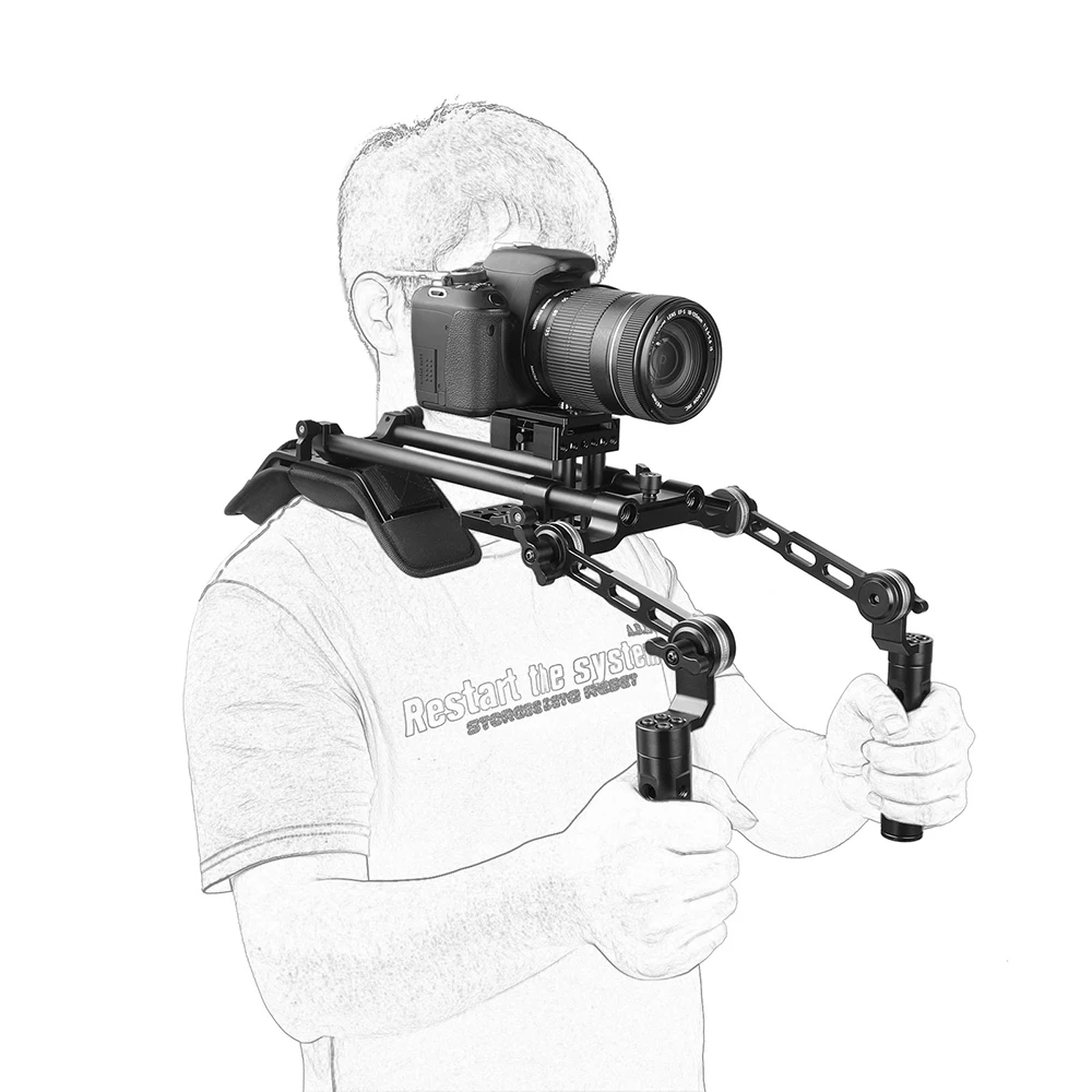 Kayulin Câmera Shoulder Kit com Manfrotto qr Baseplate Rosette Extensão Braço Queijo Handgrip para Dslr Câmera dv Camcorder - Image 3