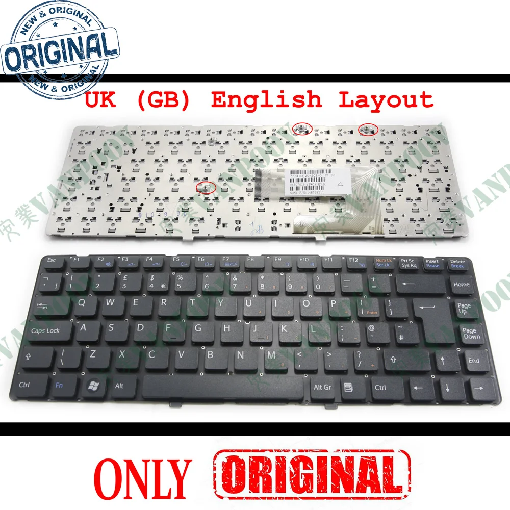 Nuova Tastiera Per Laptop Per Notebook Per Sony Vaio Vgn-Nw Vgn-Nw280F Nw305F Nw310F Nw320F Nw320F Nw330F Nero Uk English - 148738211