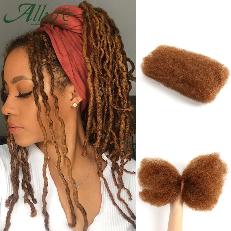 Brazilian Dark Brown Colored Hair Afro Kinky Curly Bulk Human Hair Braids Natural Black Colored Remy Wave 50g/per Allure