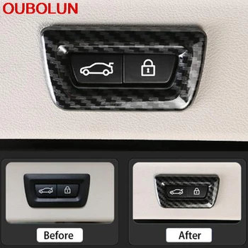 

OUBOLUN For BMW X3 G01 2018 2019 Rear Door Tail Door Electric Switch Button Decoration Frame Cover Trim Interior Accessories ABS