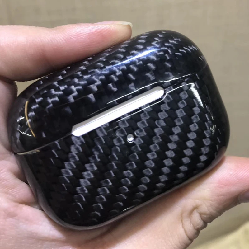Чехол для Apple AirPods Pro, роскошный тонкий жесткий защитный чехол из настоящего углеродного волокна для AirPods Pro, аксессуары для наушников